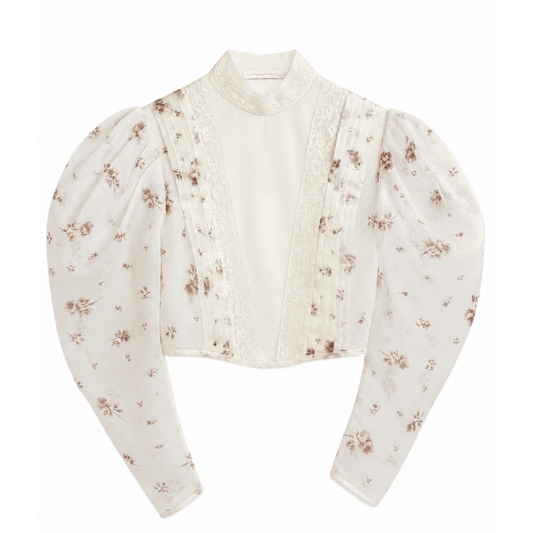 【imyourAnkin】
52# Primrose セットアップ(トップス) <Rosette Print Blouse>